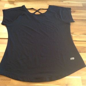 Marika Women’s Top with Shoulder Mesh Short Sleeves | Size M